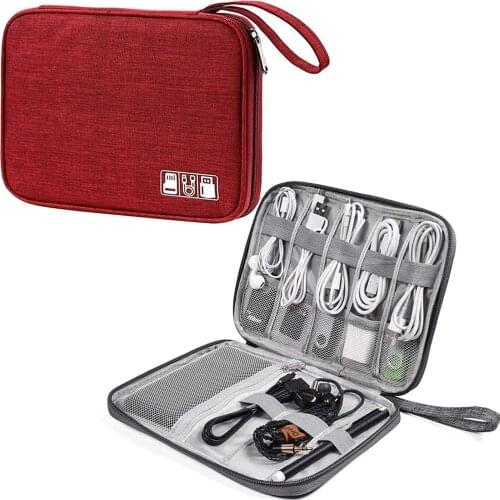 Portable Data Cable Storage Bag Multi-functional Cable Earphone Wire Bag Waterproof USB Gadget Organizer Electronic Accessories