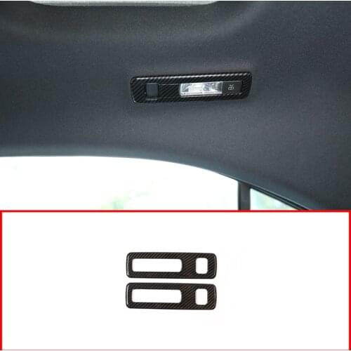 2 Pcs Car Rear Reading Lamp Frame Trim Carbon Fiber Chrome ABS For Mercedes Benz A Class W177 2019 Accessories