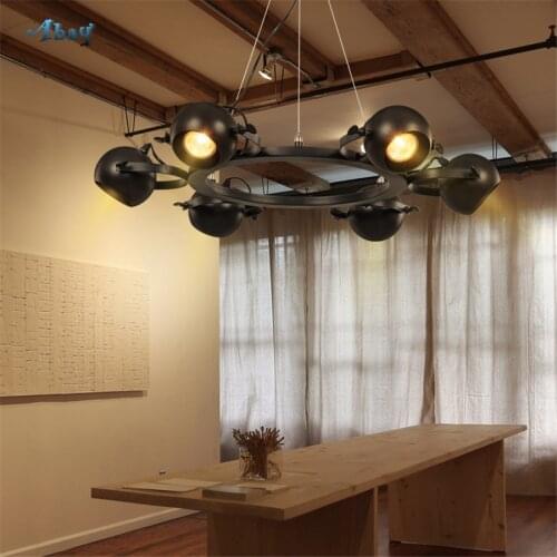 Nordic industrial iron art vintage pendant lights for bar living room cafe Spot Light idustrial decoration hanging lamp fixture
