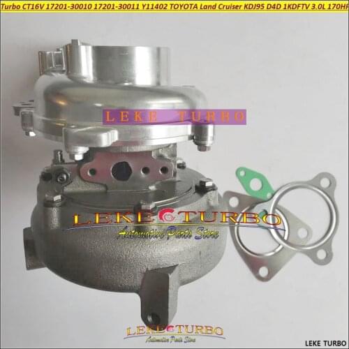Turbo CT16V 17201-30011 17201 30011 1720130011 Y11402 For TOYOTA LandCruiser KDJ95 D4D 1KDFTV 3.0L 2000- 120kw 170HP No Actuator