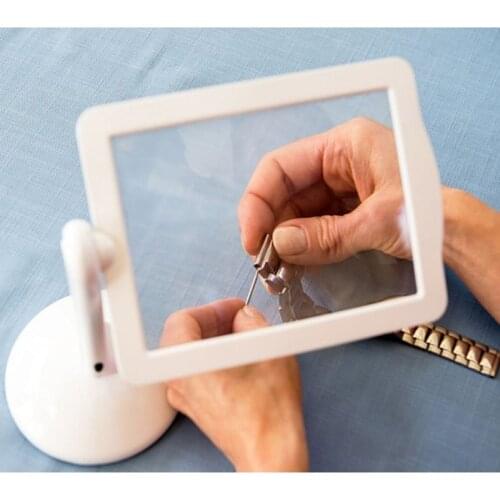 Brighter Viewer Screen Amplifier Magnifier Desktop With Led Desk Lamp Magnifying Glass 360 Degree Elderly Reader