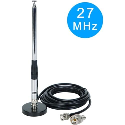 ABBREE 27Mhz BNC Retractable/Telescopic 23/130cm Antenna Compatible with Cobra Midland Uniden Maxon President Anytone Handheld