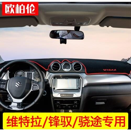 High quality Console Avoid light pad dashboard protection pad,Embroidery section for vitara 2015-2018 Car-styling
