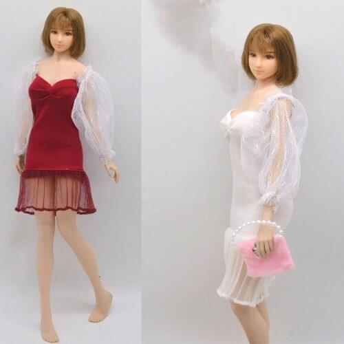 In Stock 1/6 Female Lace Dress Wrap Chest Clothes Set For 12'' PH JO Action Figure Dolls