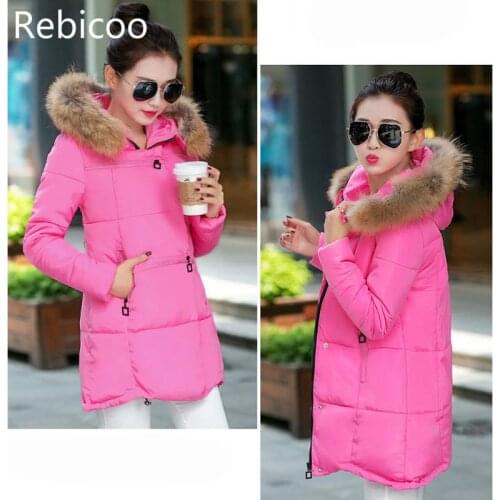 Women Fur Collar Coat Warm Thicken Jacket Woman Down Jacket Plus Size Pregnant Jacket Women Outerwear Maternity Clothes Winter