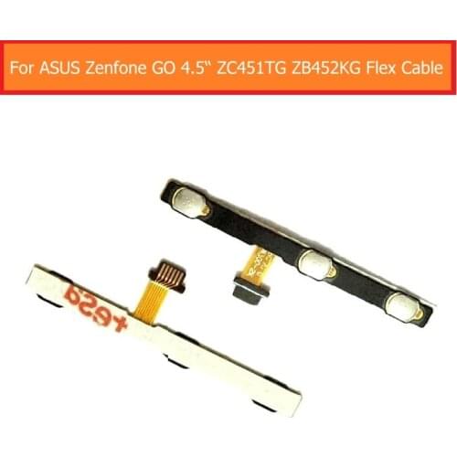 100% Genuine Volume control button flex cable For ASUS Zenfone GO ZC451TG ZB452KG 4.5" switch on/off & power keypad Flex cable