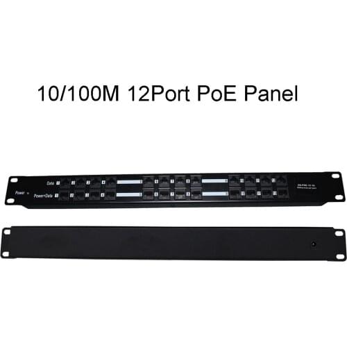 12 Port 10/100 Power over Ethernet PoE Injector for 802.3af/Passive Devices with 48volt 60watt Power Supply: POE-12-48v60w