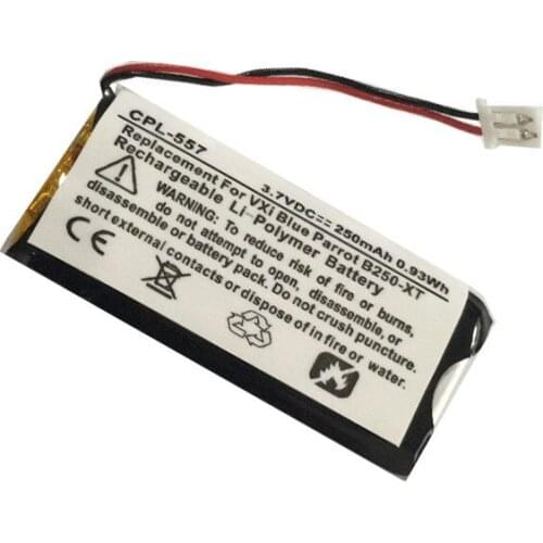 3.7V 250mAh Battery for VXi BlueParrot B250-XT B250-XT+ Bluetooth headset Li-Polymer Rechargeable Accumulator Pack Replacement