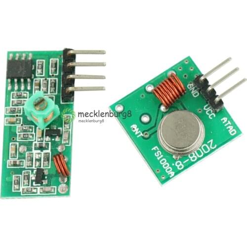 315 MHz RF Transmitter and Receiver Module Link Kit for ARM / MCU WL DIY 315 MHz / 315 MHz Wireless Remote Controller for Arduin