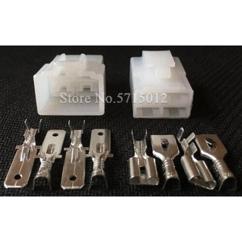 4 Hole 6.3mm Auto Electrical Plug Automotive Connector For Cars