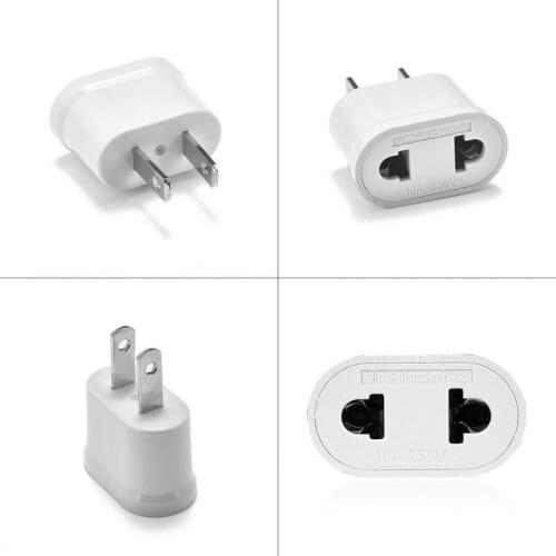 500pcs EU US KR AU Power Plug Adapter In Adaptor Euro American Australian Travel Adapter Converter Changer Outlet Socket