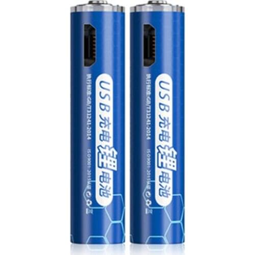 2pcs/lot New original 1.5V 1000mWh AAA rechargeable battery USB lithium rechargeable battery fast charging via Micro USB cable