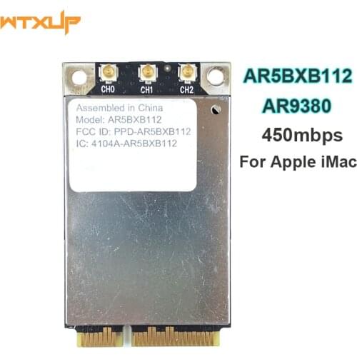 AR5BXB112 AR9380 Dual Band 450Mbps Wifi Mini PCI-E Wireless Card for Apple iMac A1311 A1312 Wlan CARD