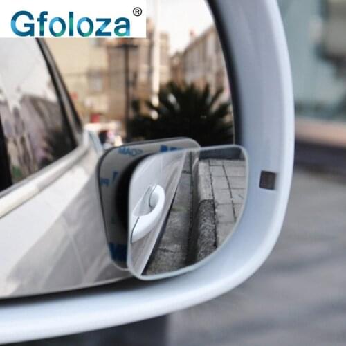 Gfoloza Car Motorcycle Wide Angle Rear View Mirror Blind Spot Mirror 360 Degree Extra Rearview Safety Accessories 2PCS