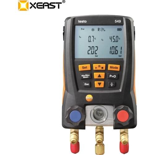 Testo 549 Digital Manifold Gauge Set For Digital HVAC System Tester Kit Meter LCD Manometer Air Conditioning Tools Air Pressure