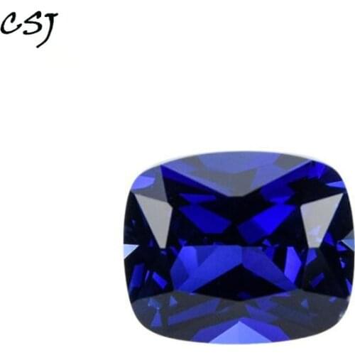 CSJ Syntheitc Sapphire Cushion Cut Loose Gemstone Blue Corundum For Diy Fine Jewelry 925 Silver Mounting Color Change Stone
