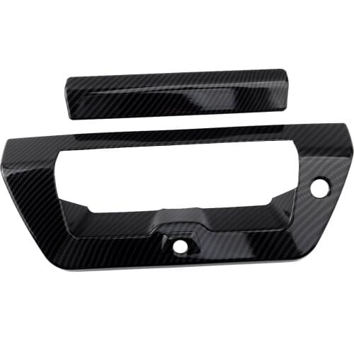 DWCX 2pcs/Set Carbon Fiber Car Print Tailgate Door Handle Bowl Decor Cover Trim fit for Ford F150 2015 2016 2017 2018 2019 2020