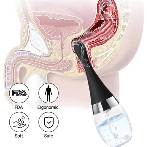 Electric Anal Cleaner Enema Cleaning Container Women Men Health Hygiene Sex Tool Anal Shower Vagina Cleaner Douche Enema Bulb