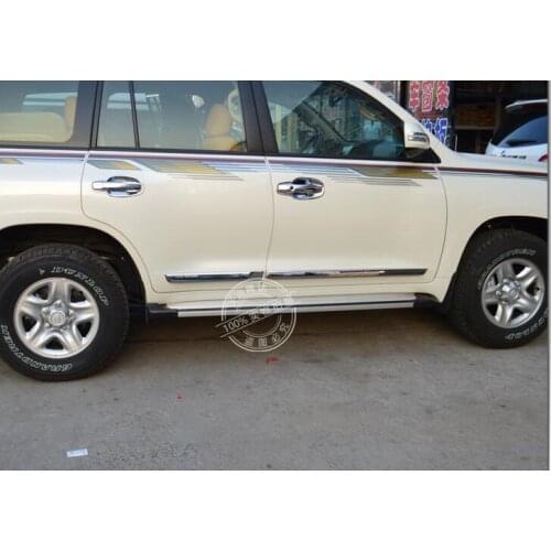 Chrome Car-Styling Body Side Door Garnish Moulding Trim Kits 2008-2018 Overlay Panel For Toyota LC Land Cruiser 200 Accessories