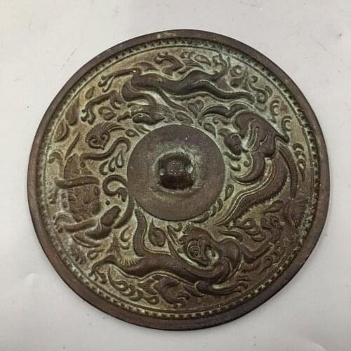 Chinese ancient lion Bronze mirror decoration mirror Home decoration metal crafts