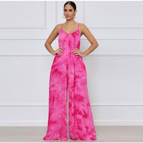 Off The Shoulder Spaghetti Strap Jumpsuit Wowen V-neck Sleeveless Mid Waist One Piece Overall Casual Autumn Loose Bodysuits