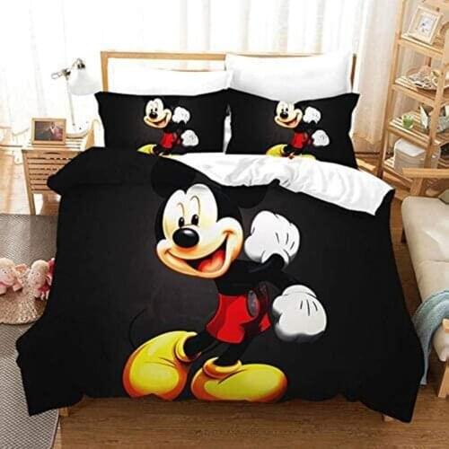 Disney Mickey Mouse bedding set for boys home decor queen size quilt covers 3pcs twin bed spread promotion cartoon hot sale