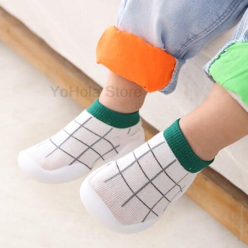 Newborn Baby Shoes Boys Girls Toddler Sock Shoes Toddler Sneakers Rubber Non Slip Soft Sole Infant First Walkers 0-48 Months