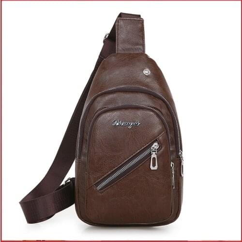 Chest Fashion Shoulder Outdoor Leisure Straddle Backpack Leather Mens Waist Pouch Sport Casual Crossbody Bags Hot Sale