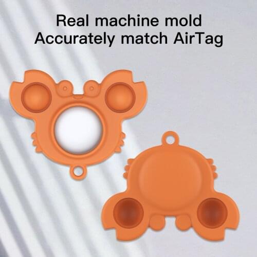 Fashion Durable Crab Anti-Scratch Anti-Lost With Keychain Case For AirTag Location Tracker 2021 Liquid Silicone Protective Cover