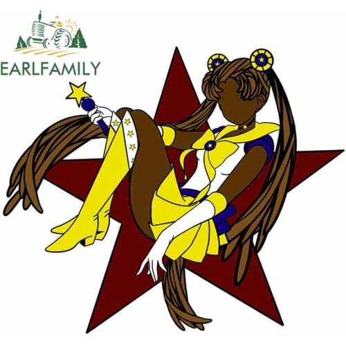 EARLFAMILY 13cm x 10.9cm For Luna Star Car Stickers And Decals Car Assessoires Cartoon SX VAN Decoration Occlusion Scratch