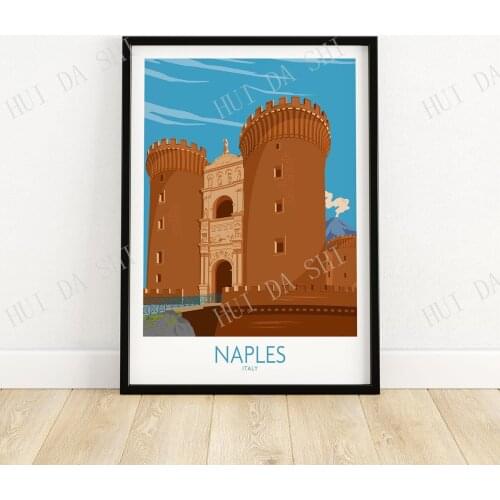 Naples Italy Poster | Italian Wall Art Print | Travel Poster