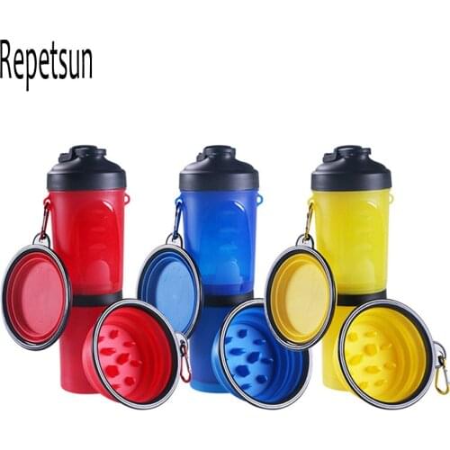 New Detachable Pet Dog And Food Dual-Purpose Cup Pet Feeding Outdoor Travel Water Cup Portable Folding Bowl Dual-Use Water Cup