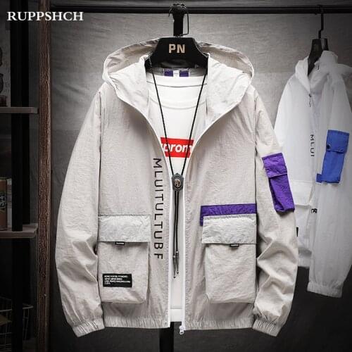 2021 Summer New Men Sunscreen Skin Clothing Men Ice Silk Ultra Thin Breathable UV Protection Outdoor Sunscreen Clothing