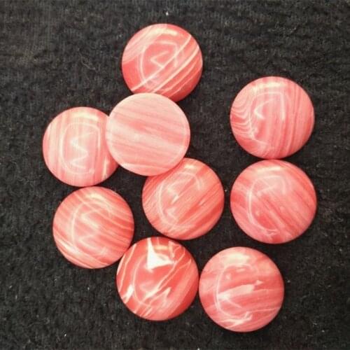 10pcs new red rhdorite stone cabochons beads cabs no hole round shape two colors choice 4mm 6mm8mm 10mm 12mm 14mm 16mm 18mm 20mm