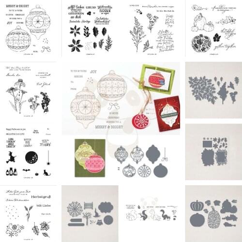 New Christmas Snowing And Pumpkin Metal Cutting Dies Stamps Scrapbook Diary Secoration Embossing Stencil Template Diy Handmade