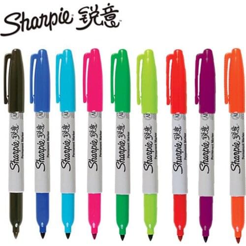 8 Pcs/Lot Original Sanford Sharpie Eco-friendly Fine Point Permanent Art Marker Pens 8 Colors Set Paint Marker