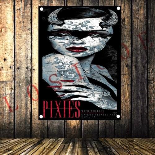 Heavy Metal Rock Band Posters Banners Music Studio Wall Decoration Hanging Painting Waterproof Cloth Polyester Fabric Flags