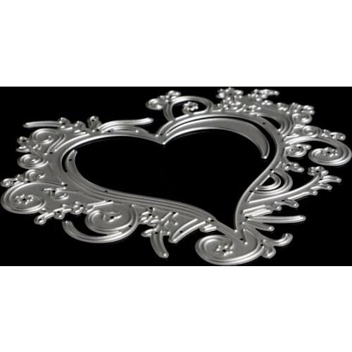 Heart Lace Cutting Dies Stencils Scrapbook Album Embossing Card DIY Craft Decor E56C