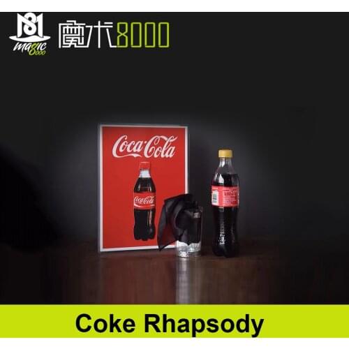 Stage Magic Props Coke Rhapsody Painting Becomes Cola And Then Silk Scarf Funny Magia Trick Joke Toys
