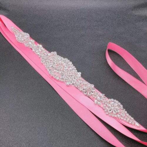 Sliver Crystal Bridal Sash Diamond Bridal Belt Rhinestones Wedding Dress Belt For Women Dresses