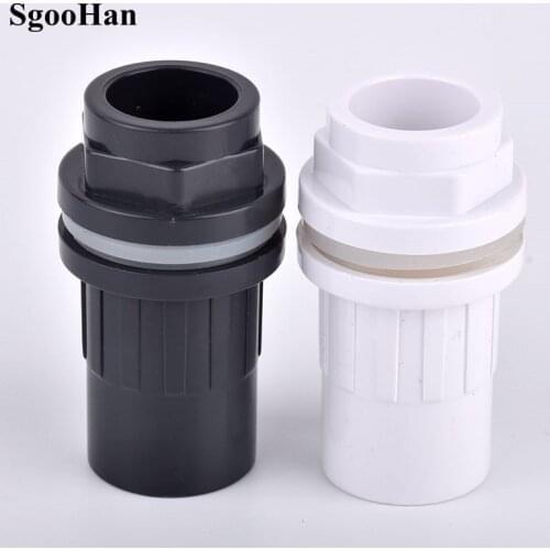 1 Pc 20/25/32/40/50mm PVC Pipe Connectors Fish Tank Drain Pipe Joints Garden Irrigation Water Supply Tube Drainage Parts