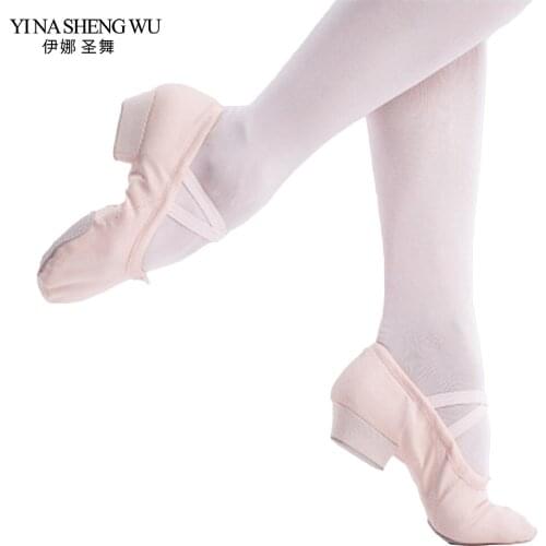 Ballet Dance Shoes Women Practice Performance Shoes Latin Salsa Dance Shoes Adult High-heeled Soft Bottom Dance Shoes 3 Colors