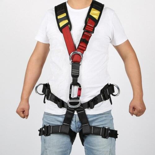 Outdoor Rock Climbing Aerial Work Rappelling Shoulder Safety Belt Harness Equip Half Body Waist Harness Protection Equipment