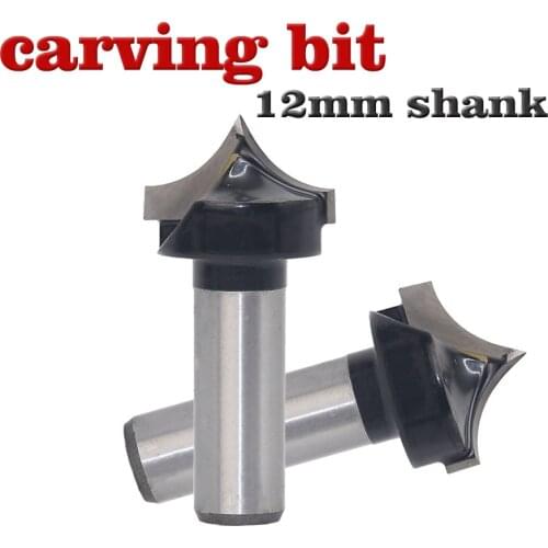 1pc 12mm Shank CNC tools solid carbide round nose Bits Round Point Cut Bit Shaker Cutter Tools For Woodworking