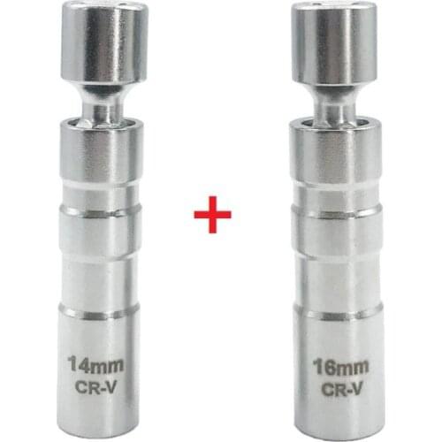 2PCS 14+16mm Magnetic 12 Angle Spark Plug Sleeve Removal Tool Laser Tools 3/8 Drive Plug For BMW E81 E87-N43B E90-N43B E60-N43B