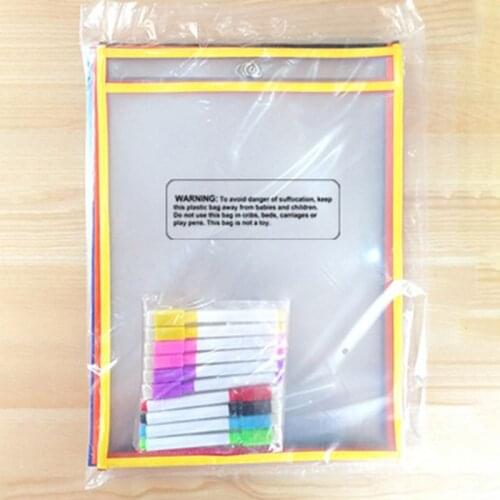 20 Pcs/Set Puzzle Toys Dry Brush Bag Can Be Reused PVC Transparent Drawing Toy 97BE