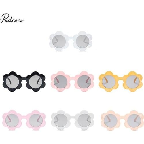 2020 Baby Boys Girls Childrens Cute Sunglasses Anti-UV Sunflower-shaped Sunglasses Outdoor Beach Photography Travel Universal