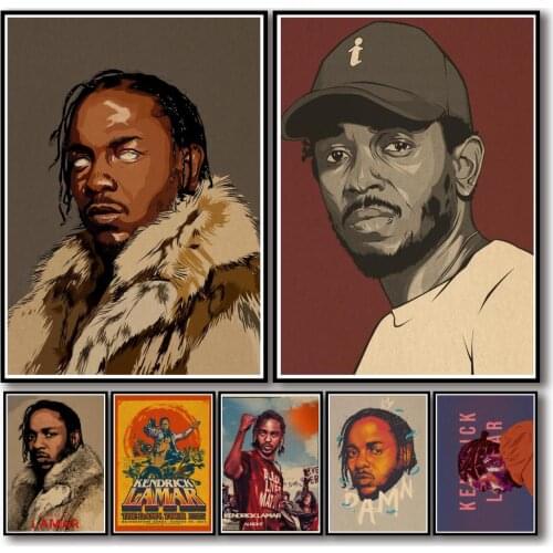 28 Designs Kendrick Lamar Kraftpaper Poster Alternative Abstract Art Painting Funny Wall Sticker for Coffee House Bar