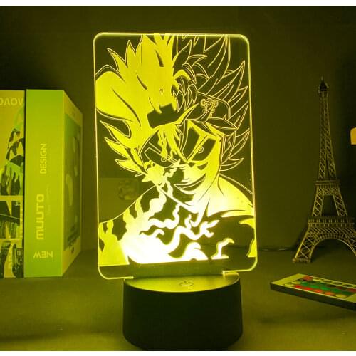 3D Lamp Anime Black Clover Asta Light for Kids Bedroom Decor Night Light Birthday Gift Manga Gadget Black Clover Asta Lamp