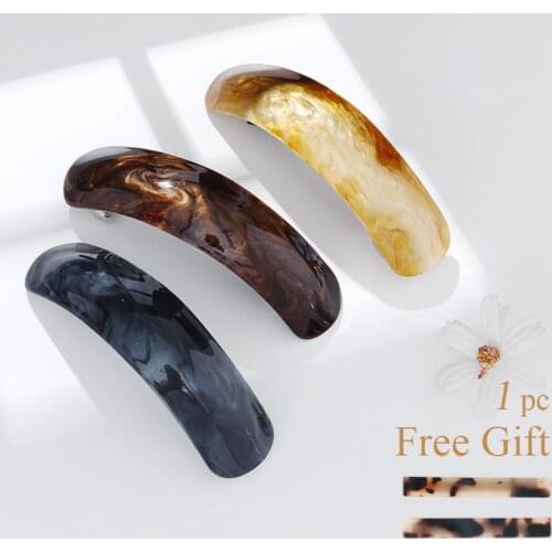 5 Colors Barrette Factory Direct Supplies High Quality Hairpin Solid Color Spring Clip Acrylic Headwear Fashion Clip for Women